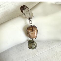 Natural Stones Wire Wrapped Bracelet 