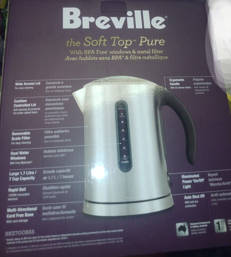 Breville Electric Kettle. Stainless Steel.