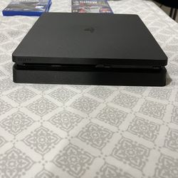PlayStation 4 And Monitor  w/ 2 Controllers And 2 Games