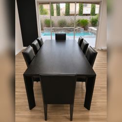 Large Modern Black Dining Table – Contemporary Dining Room Table – Las Vegas, NV