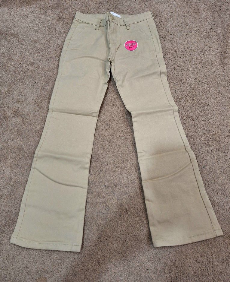 CHILDREN'S PLACE KHAKI BOOTCUT UNIFORM PANTS