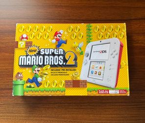 Nintendo 2DS Super Mario Bros 2 Edition Scarlet Red  System Console With Box