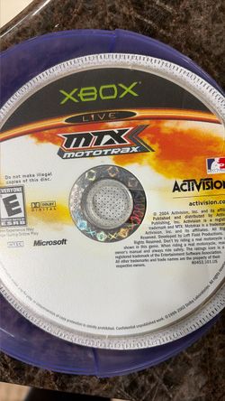 MTX Mototrax Xbox Game Disc