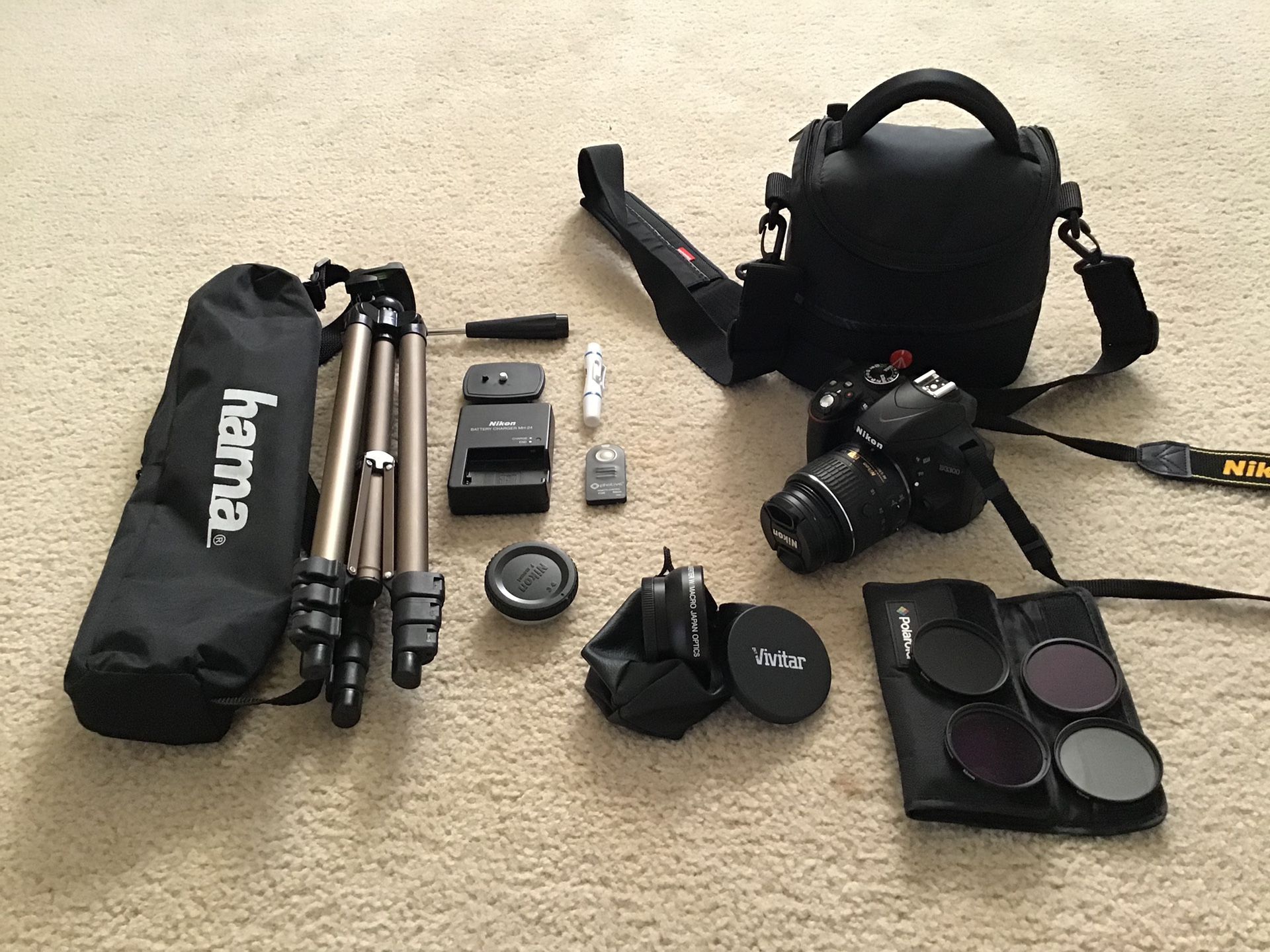 Nikon D3300 DSLR Camera + gear