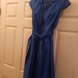 Blue Dress Size 6/New Wrap Skirt Size Large
