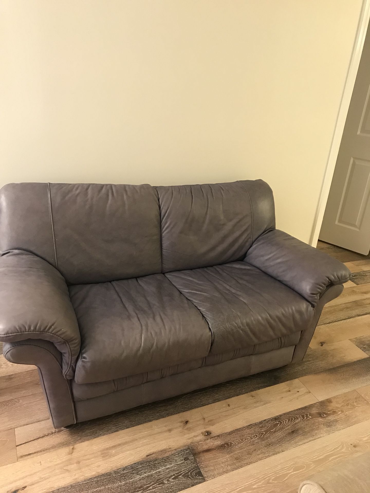 Leather Grey Couch