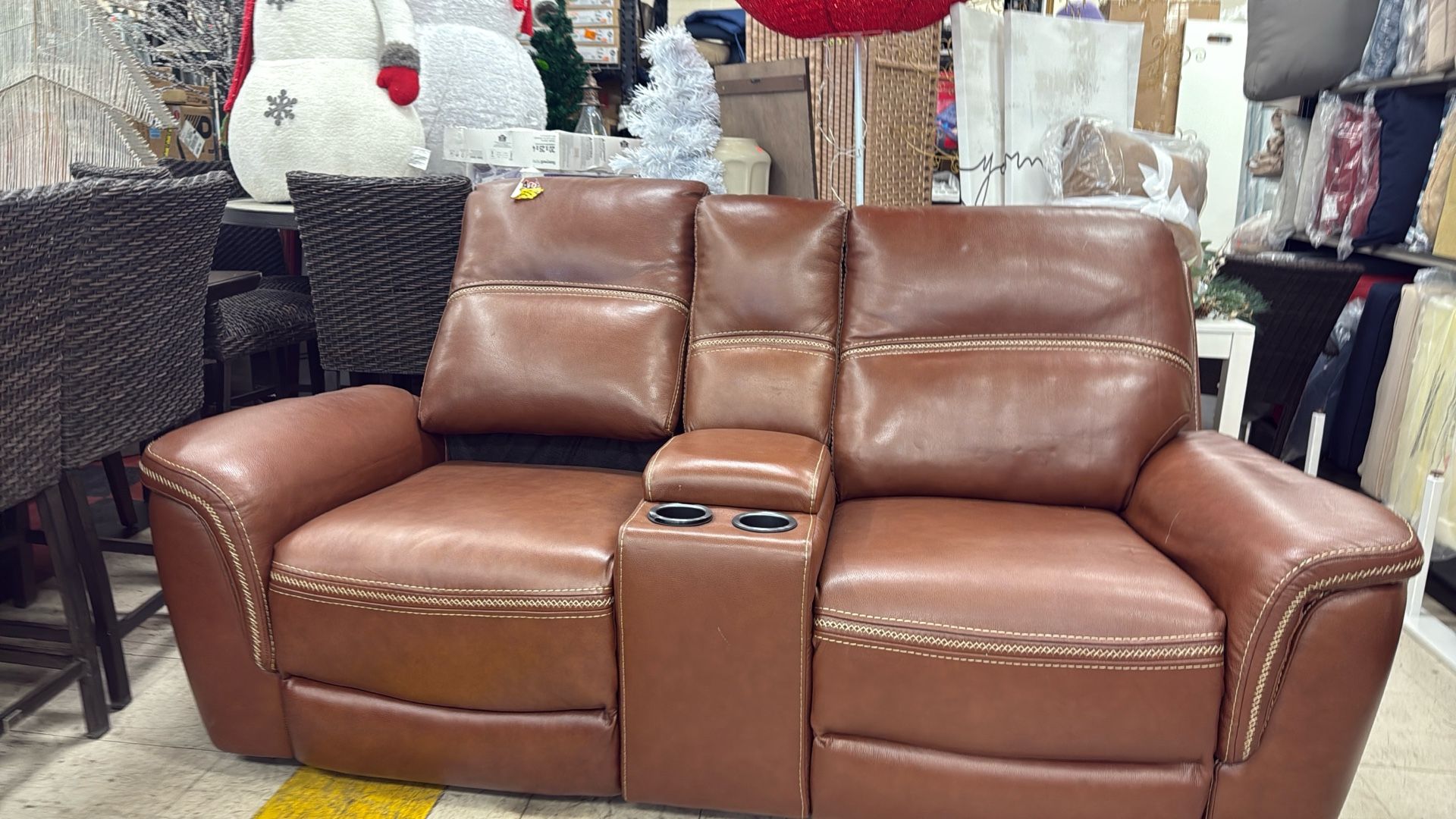 Love Seat Genuine Leather