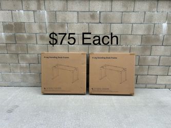 NEW White Electric Dual-Motor Height Adjustable 4-Leg Standing Desk Frame ONLY *$75 Each*
