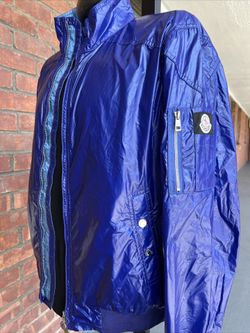 Moncler Jacket Coat Pomolos Purple Size 7 XXL  Heavy Metal Chrome  Detail Vap668