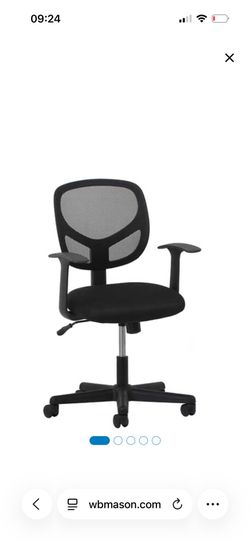 SuperSeats Swivel Mesh Task Chair with Arms, Black