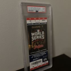 2016 World Series CLINCHER Ticket - GAME 7 - Cubs vs Indians - PSA 10++