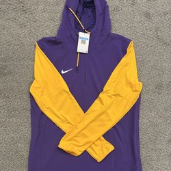 Nike 1/4 Zip Pregame Player Hooded Coaches Jacket Men’s Sz Medium Purple FJ9536-546