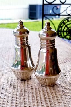 Antique Sterling Silver Duchin Creation Weighted Salt/Pepper Shakers Beautiful