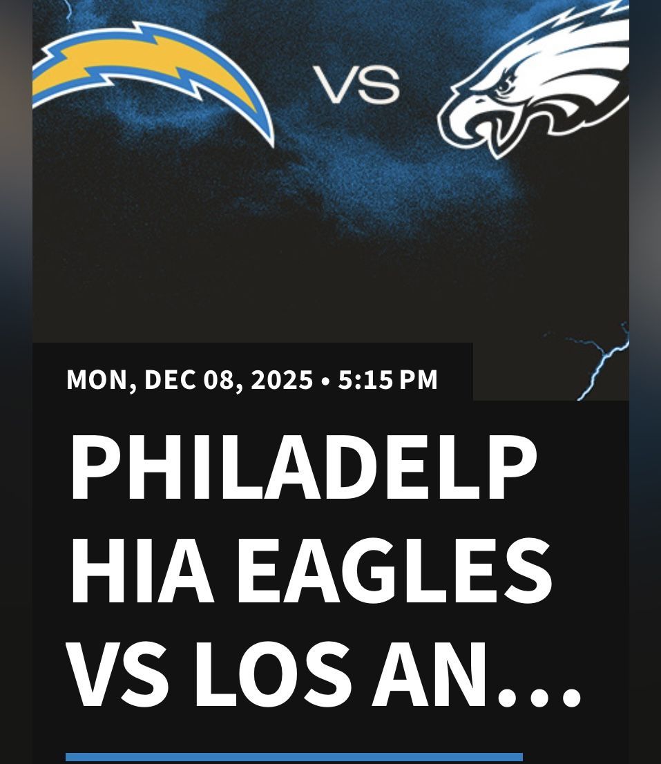 NFL LA Chargers VS Philadelphia Eagles