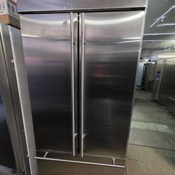 36" GE MONOGRAM BUILT IN FRENCH DOOR STAINLESS STEEL REFRIGERATOR