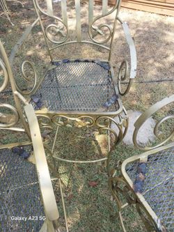 Outside all metal bar chairs