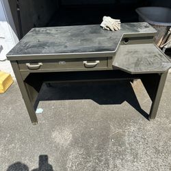 Vintage Metal Desk 