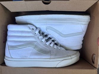 Vans Sk8-Hi All White High-Top Sneakers