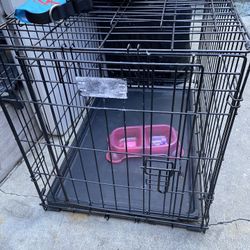 1-Door Folding Dog Crate, 30" L x 19W x 21.5" H  Dog