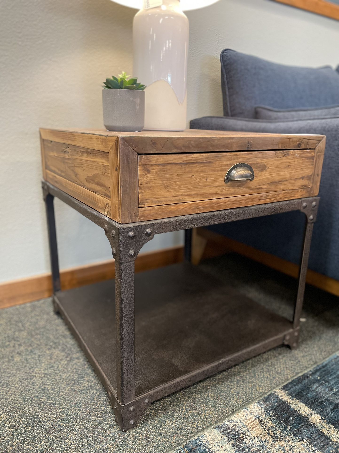 Industrial Style End Table