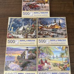 Five- 500 Piece Puzzles 