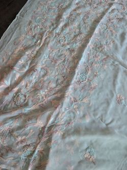 Embroidered Sequin Floral Fabric Dupatta