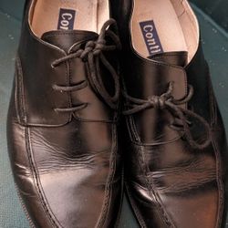 Mens Black Dress Lace Oxford Shoes By Conti Size 14 EEEE Wide. Leather Uppers And Lining 7621 East or West