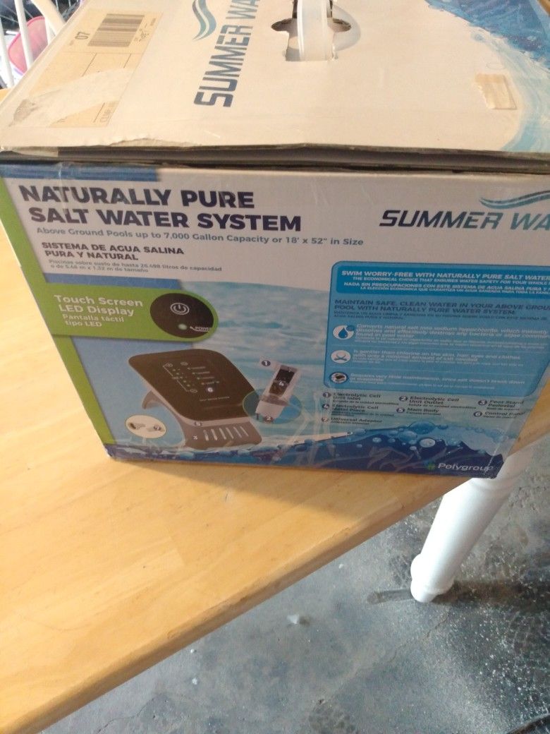 Naturally pure Salt Water System Summer waves