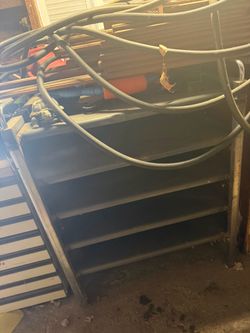 Metal cabinet and drawers
