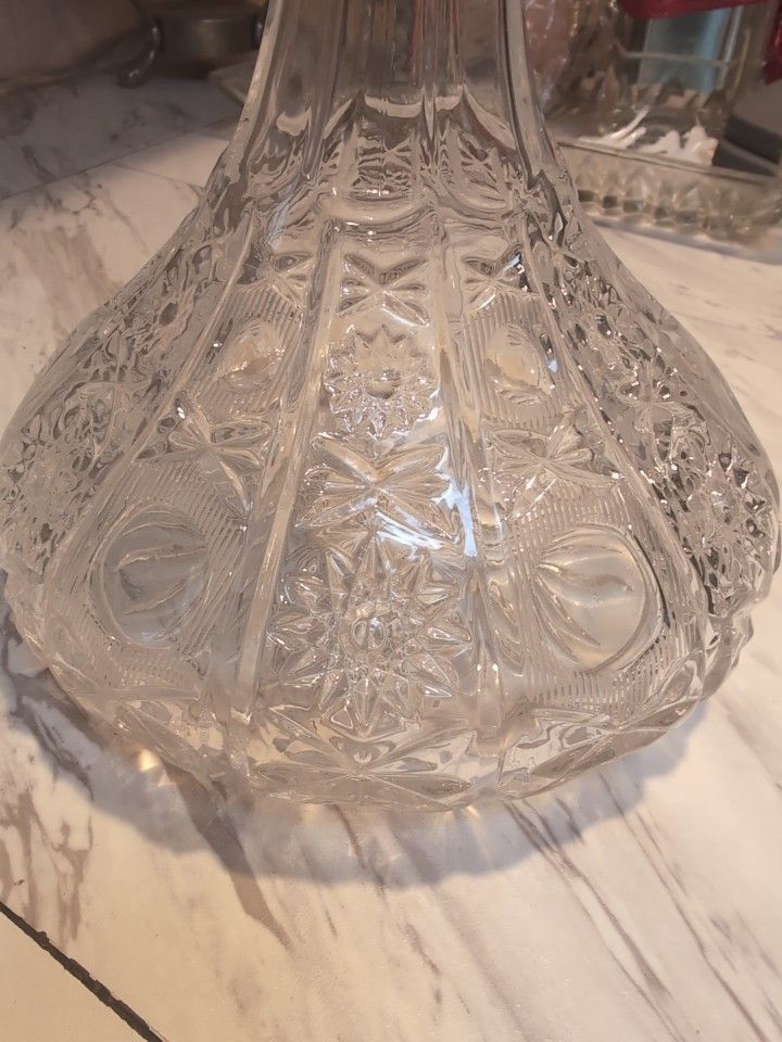 Crystal Ships Decanter Possibly Waterford? 