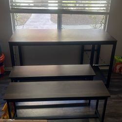 Kitchen Table with Wine Rack