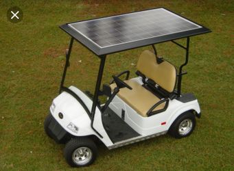 Solar golf cart set up