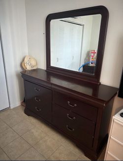 Drawer Mirror Wood, Gabetero Madera Con Espejo