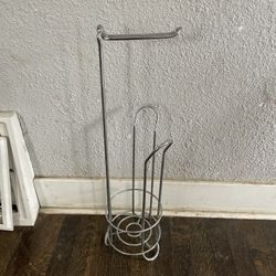 Freestanding Toilet Paper Holder with Storage