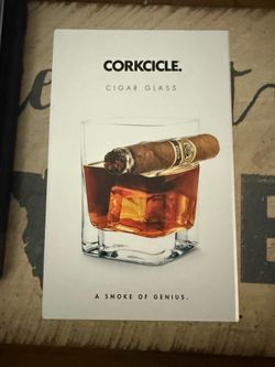 Corkcicle Bourbon glass for cigar.