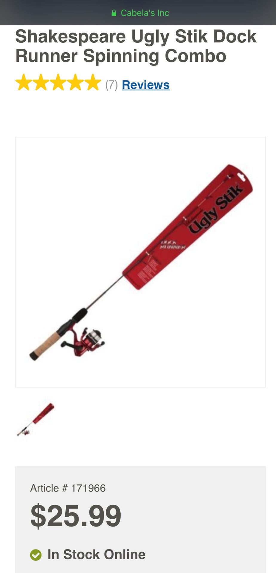 Brand New Ugly Stik Dock Runner Rod/Reel Spinning Combo for Sale in  Cerritos, CA - OfferUp