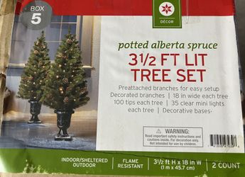3 1/2 FT Lit Tree Set