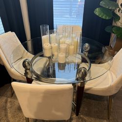 Glass Dining Table with chairs