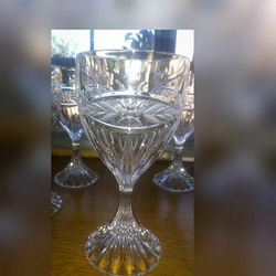 $35/set. Mikasa Park Rose Crystal Glasses