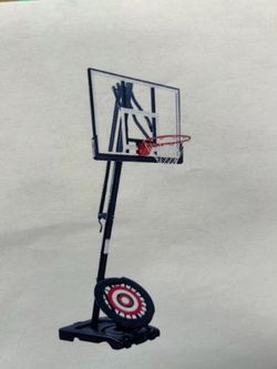 IE Sports Portable Basketball Hoop, Adjustable Height, 54" Backboard & Rebounder