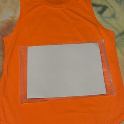 Neon Orange Men's Dry-Fit Muscle Tank Top - Athletic Running Singlet