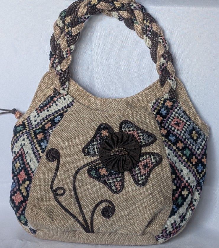 Hippie Style Linen Purse/Bag