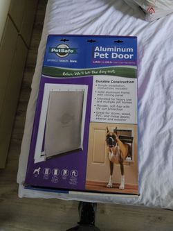 Pet safe aluminum pet door