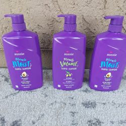 Aussie Miracle Shampoo, 3 Bottles, Mosturizing, Volume, Brand New