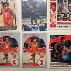 Lot Of 6 Ayo Dosunmu Rookie Basketball Cards