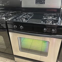 Whirlpool Stainless Steel Gas Stove And Fridge