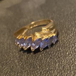 Ring, 10k Tanzanite, Approximately 2.04 Yellow Size 6