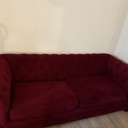 Chesterfield Couch and Chair Set - $800