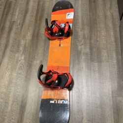 Burton Cu Snowboard Size 154 With Brand New Burton Bindings!!!!