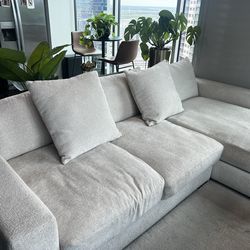 2-Piece Lightly Used Off-White Sectional